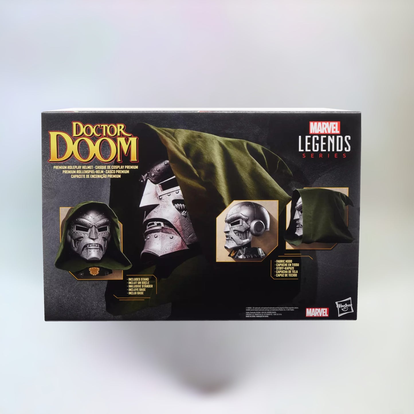 Doctor Doom Helmet - Marvel Legends box backside