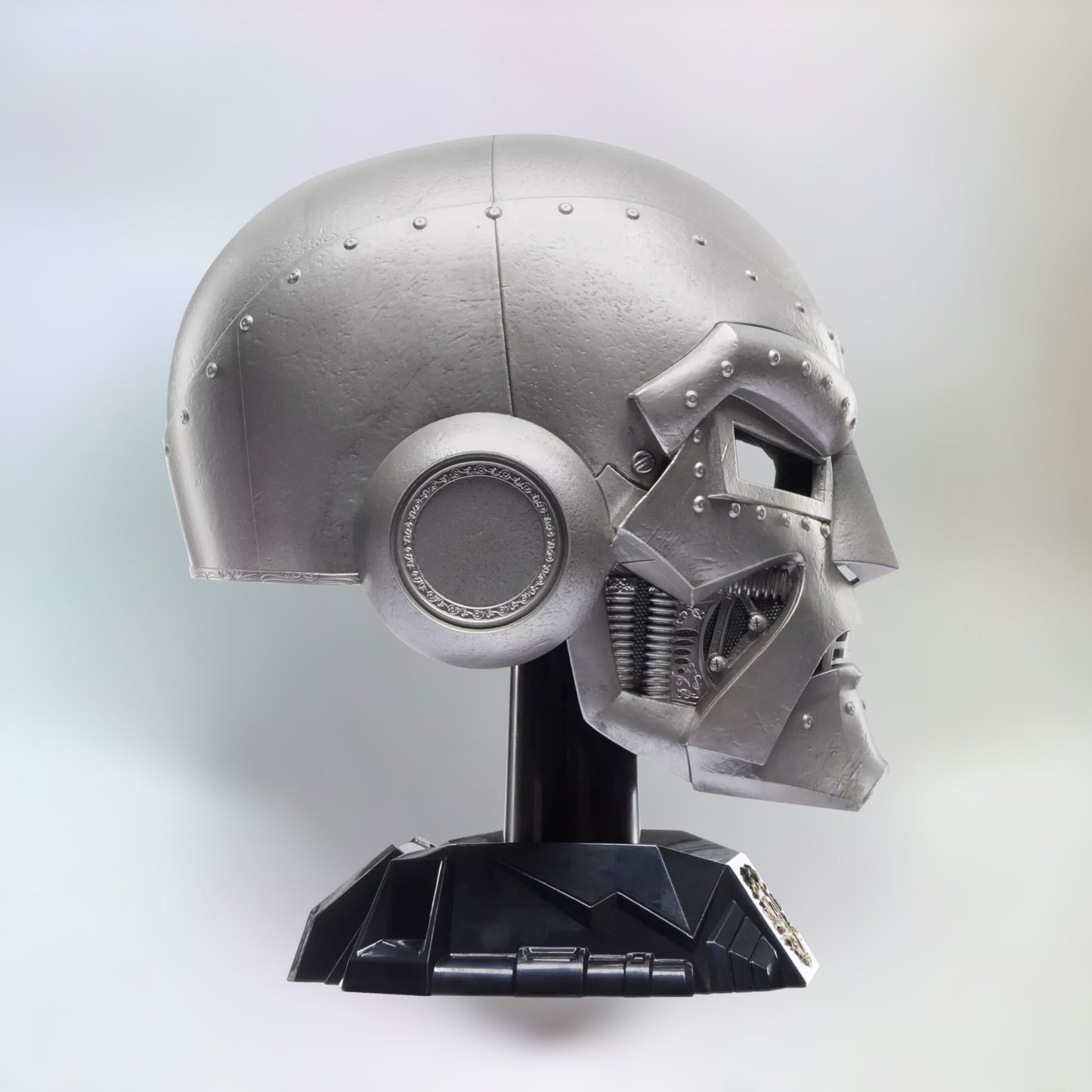 Doctor Doom Helmet - Marvel Legends - Profile view - No hood