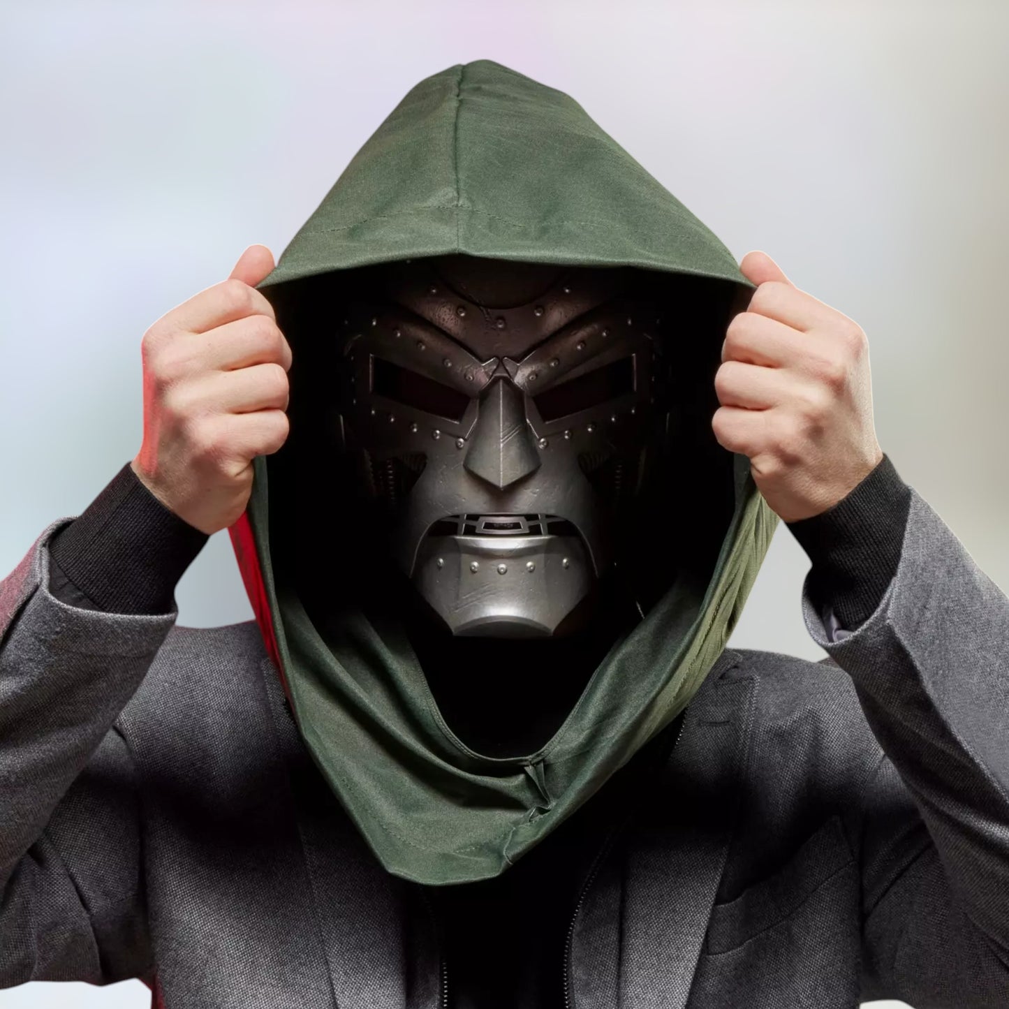 Doctor Doom Helmet - Marvel Legends - Actor Posing