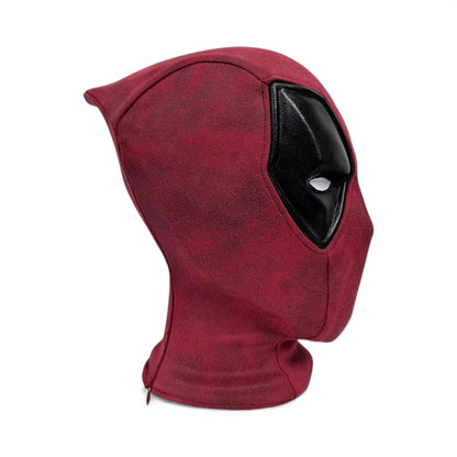 Deadpool mask on a white background.
