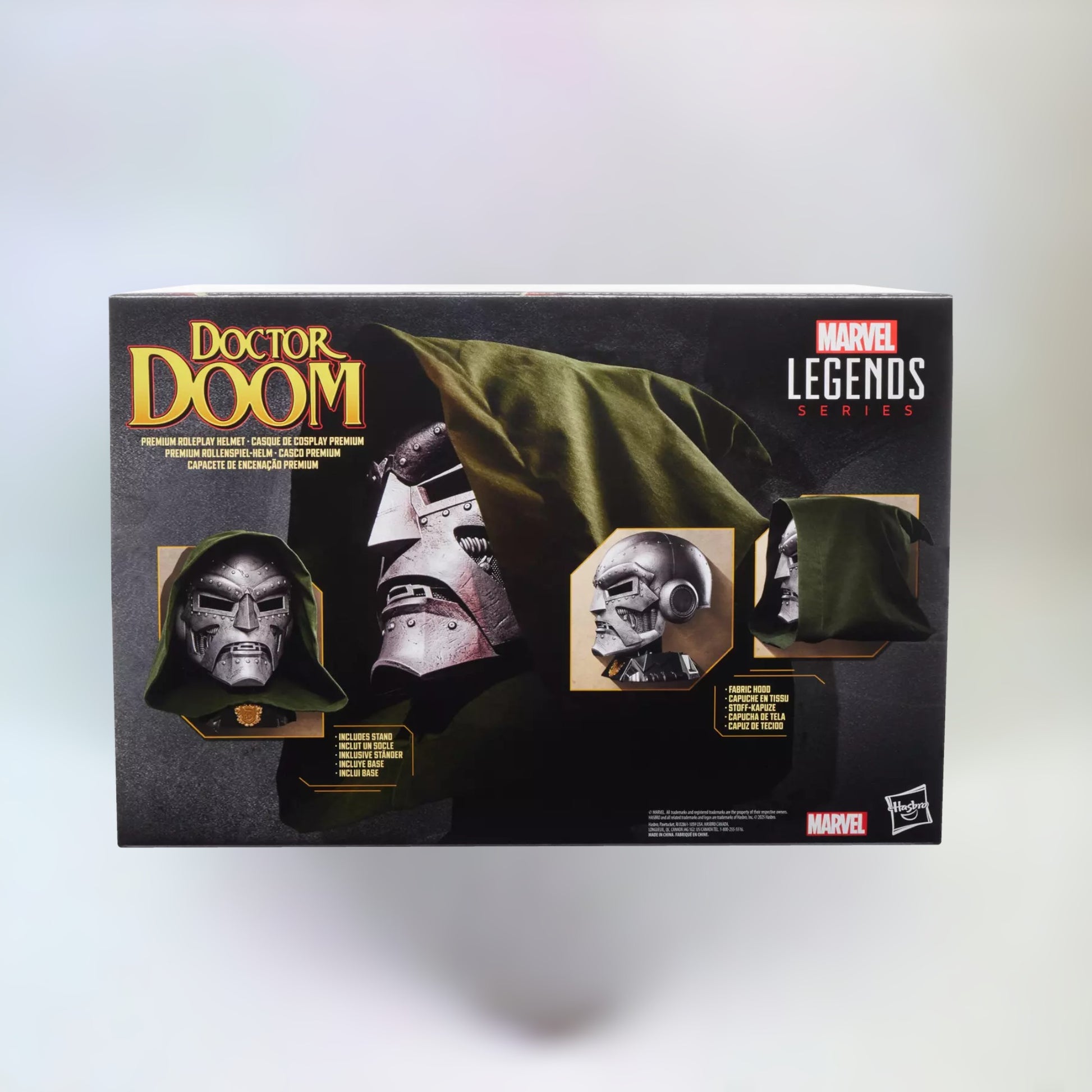 Doctor Doom Helmet - Marvel Legends box backside