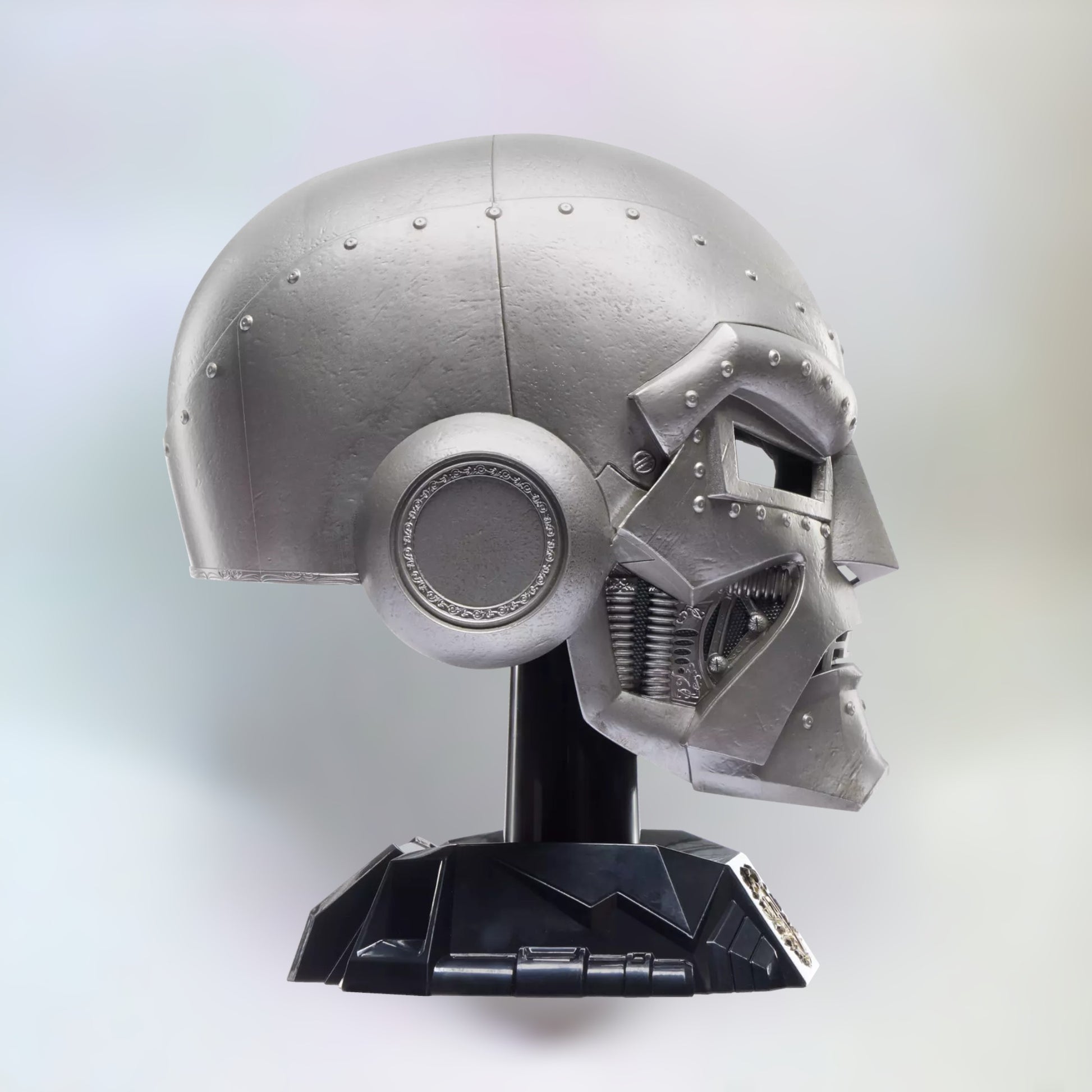 Doctor Doom Helmet - Marvel Legends - Profile view - No hood