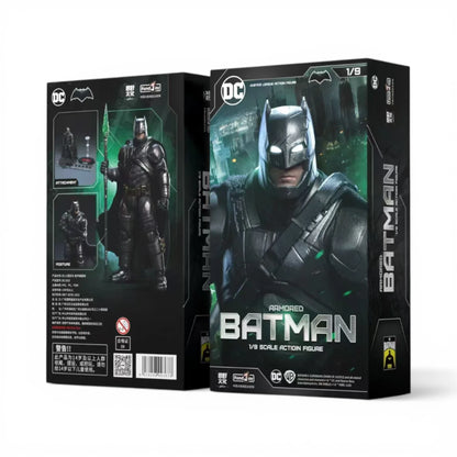 Box packaging of an Armored Batman action figure with DC branding