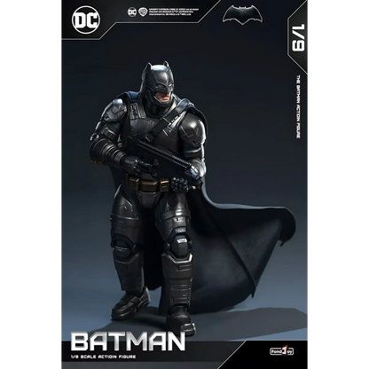 Batman action figure with detailed costume on a dark background