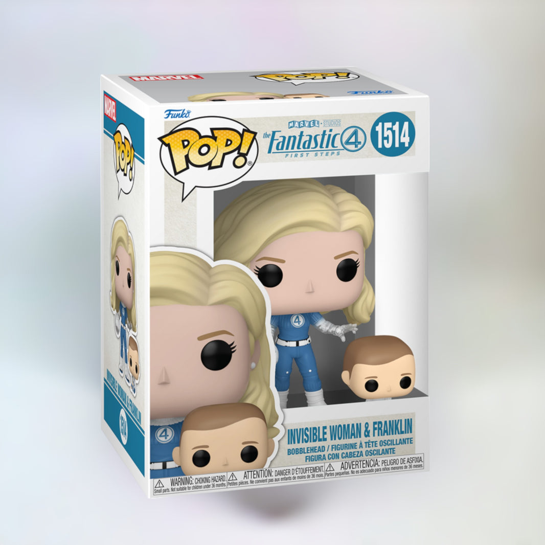 Invisible Woman & Franklin Funko pop in box