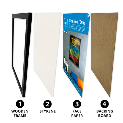 Wooden Black Picture Frame - Maxi - 61 x 91.5cm