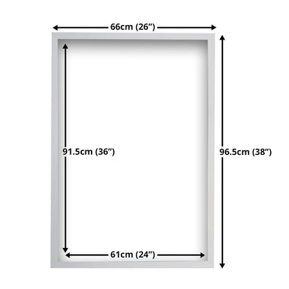 Wooden White Picture Frame - Maxi - 61 x 91.5cm