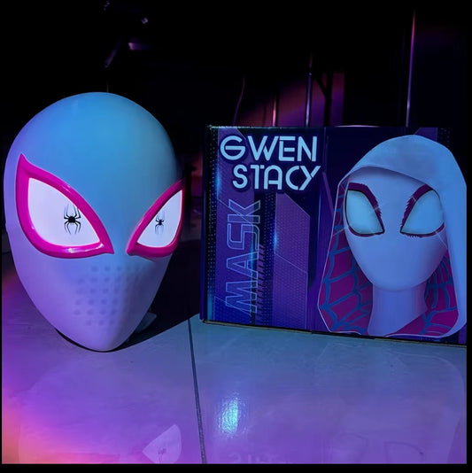 Gwen Stacy Spiderman Mask Lightup Eyes Luminating With Touch