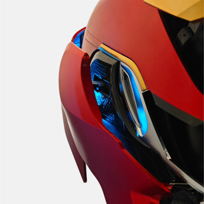 Iron Man MK50 Helmet closeup of ears on a plain background.