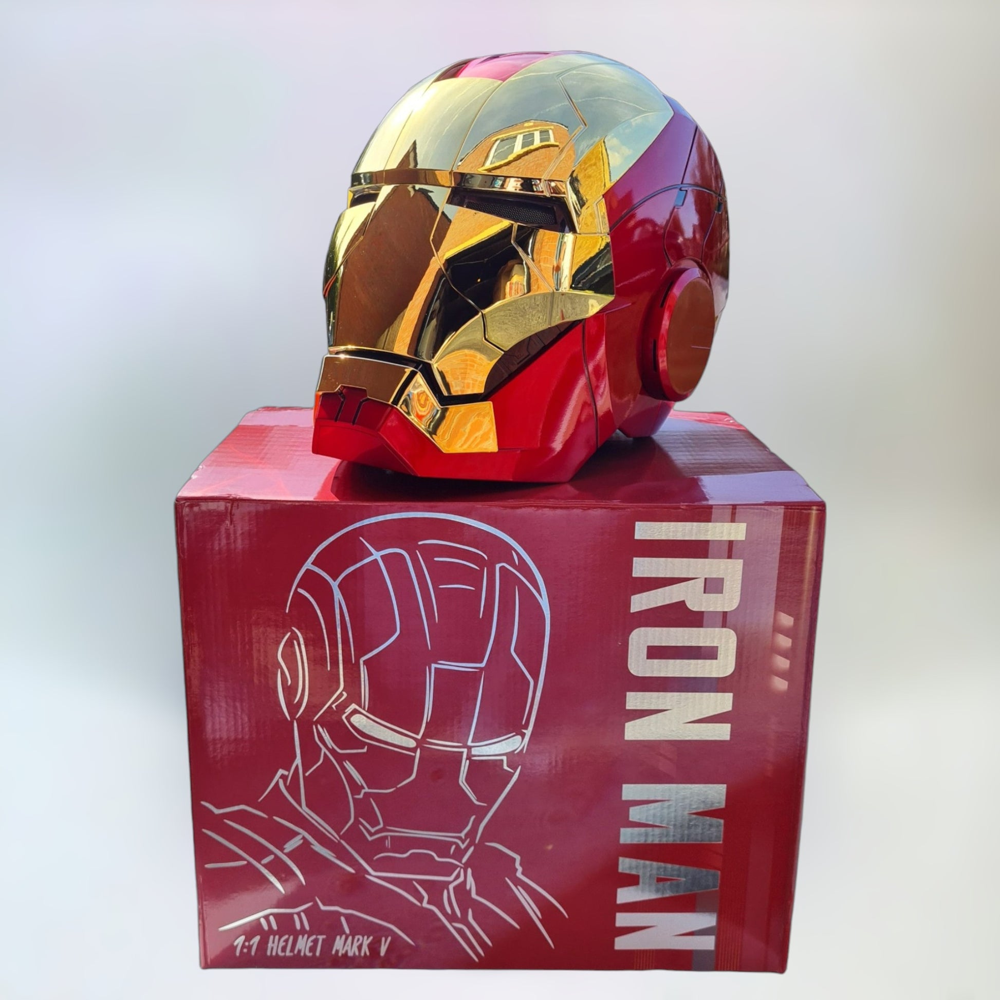 Iron Man Helmet MK5 Gold Jarvis Voice Activation