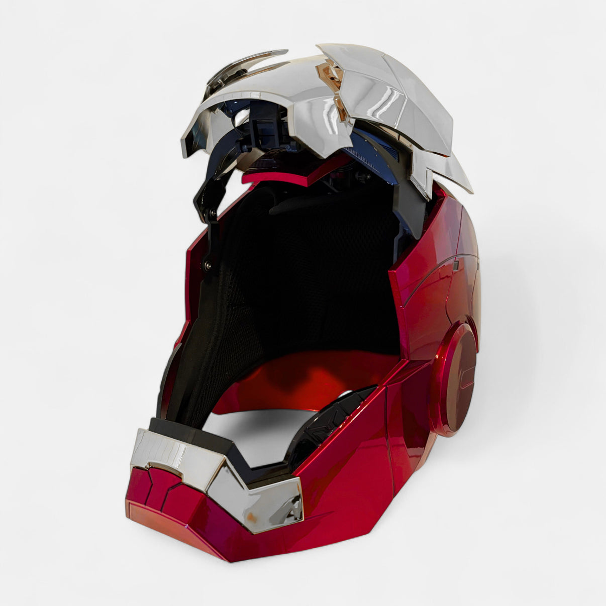 Iron Man Helmet MK5 Silver Jarvis Voice Activation Open Style 1