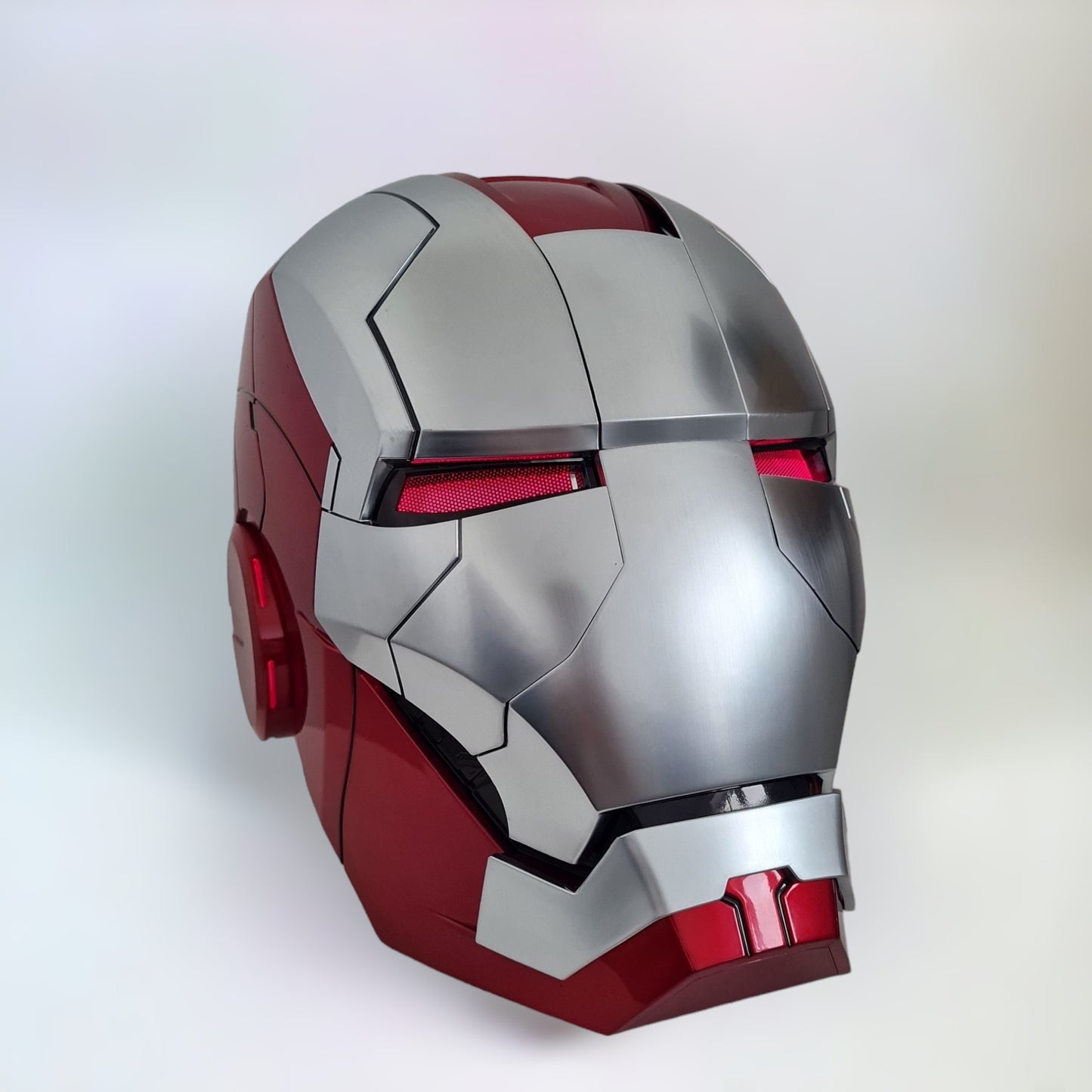Iron Man Helmet MK5 Silver Matte Jarvis Voice Activation