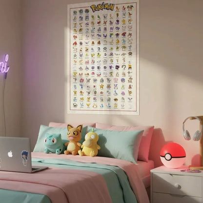 Pokémon Kanto 151 Maxi Poster | Original Gen 1 Wall Art – HeroHaven