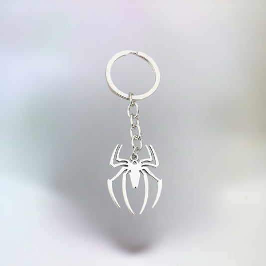 Spiderman keyring marvel avengers metal spider with plain white background