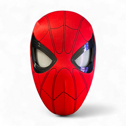 Spiderman mask with blinking movable eyes chin control.