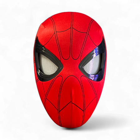 Spiderman mask with blinking movable eyes chin control.