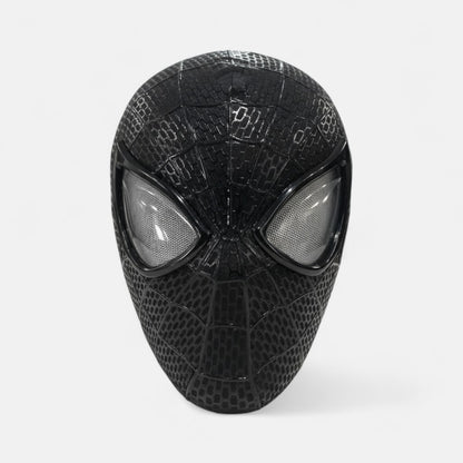 The Amazing Spiderman Venom Mask with Blinking Movable Eyes Remote Controlled and LED Lights Blue LED Eyes Open Spiderman Venom mask with plain white background