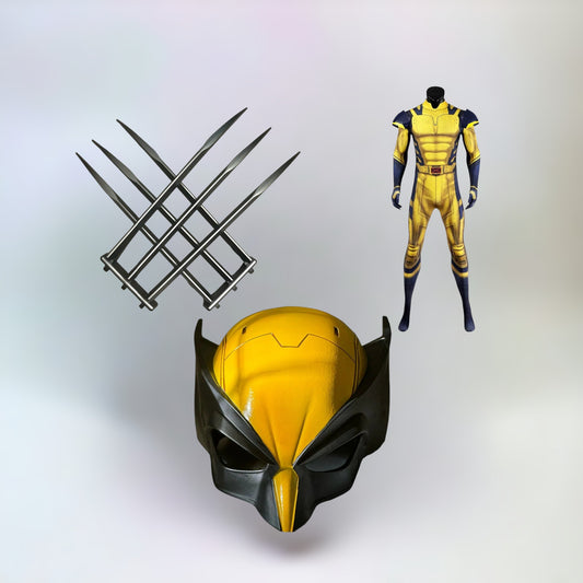 Wovlerine bundle of a wolverine mask, claws and costume.