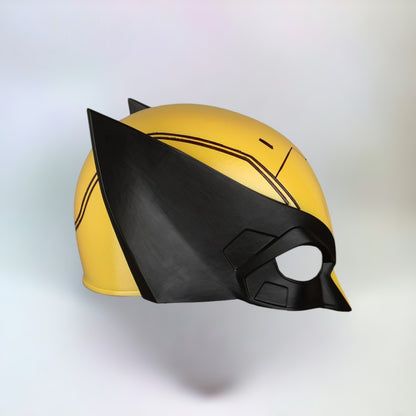 Wolverine mask PVC - Deadpool and Wolverine, Wolverine mask side view with plain white background.