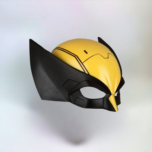 Wolverine mask PVC - Deadpool and Wolverine, Wolverine mask side view with plain white background.