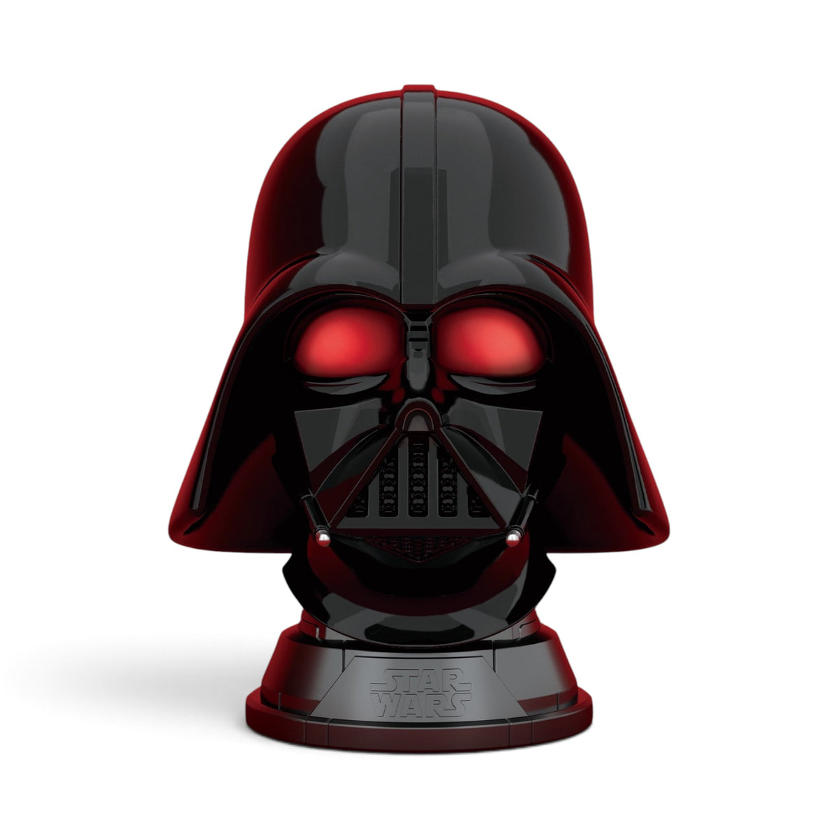 ZD Toys Darth Vader helmet night light, front view lit up