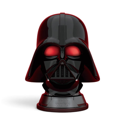 ZD Toys Darth Vader helmet night light, front view lit up