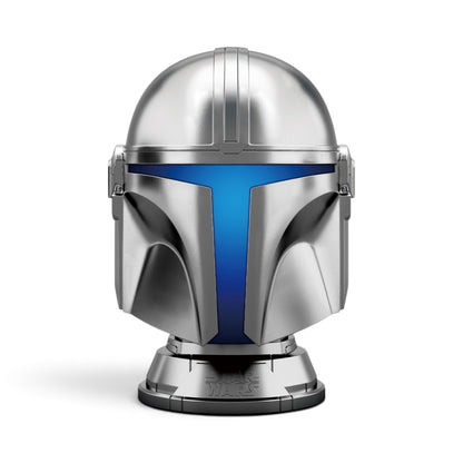 ZD Toys Din Djarin (Mandalorian) helmet night light, front view lit up