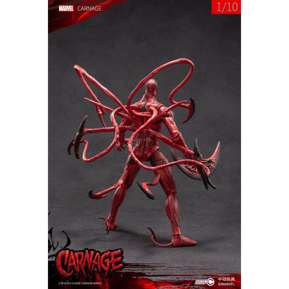ZD Toys Carnage action figure back side posing.