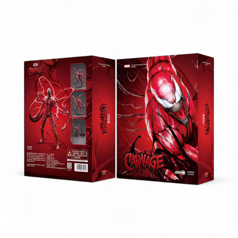ZD Toys Carnage action figure box front and back.