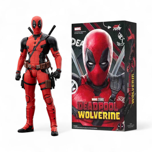 ZD Toys Deadpool action figure next to its box.