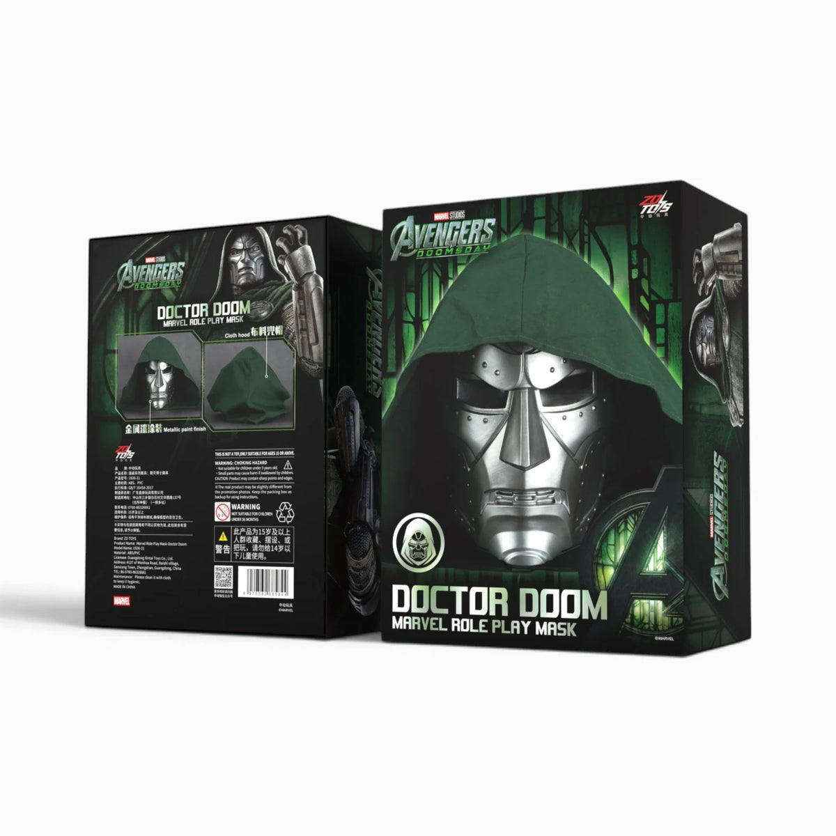 ZD Toys Doctor Doom role play mask box packaging.
