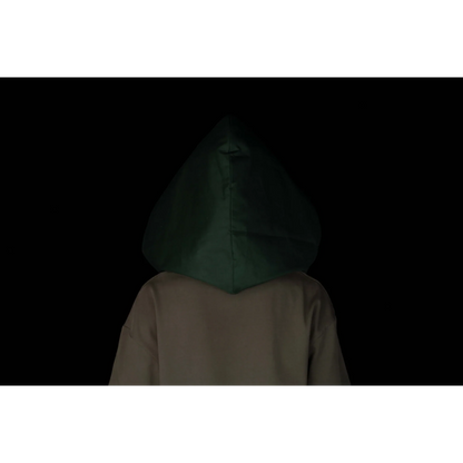 ZD Toys Doctor Doom role play mask worn, back view.