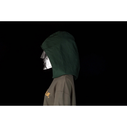 ZD Toys Doctor Doom role play mask worn, side view.