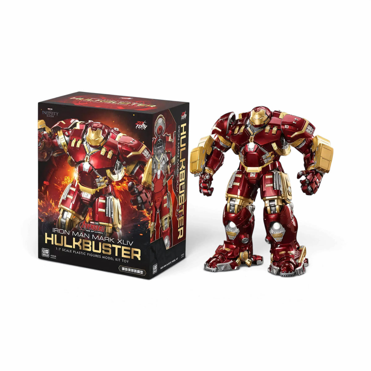 ZD Toys Iron Man Hulkbuster MK44 model kit shown with its box.