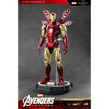 ZD Toys Iron Man Mark 85 LED action figure with wings deployed.