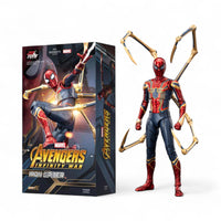 ZD Toys Iron Spider action figure next to it's box.