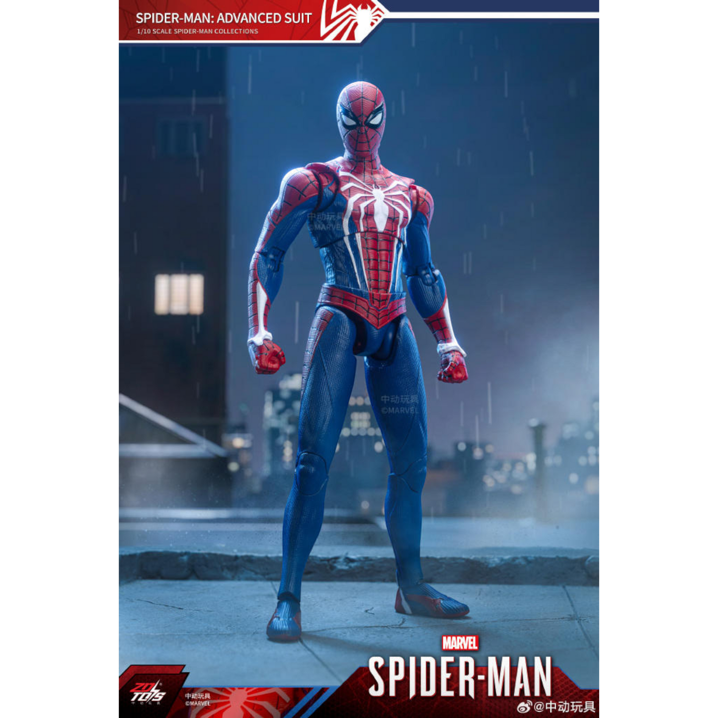 ZD Toys Spiderman with Advanced Suit figure posing.