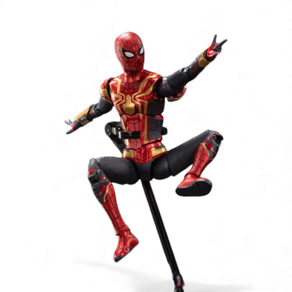 ZD Toys Spiderman Iron Integrated Suit 1/10 Scale Action Figure from Spiderman No Way Home action figure posing.