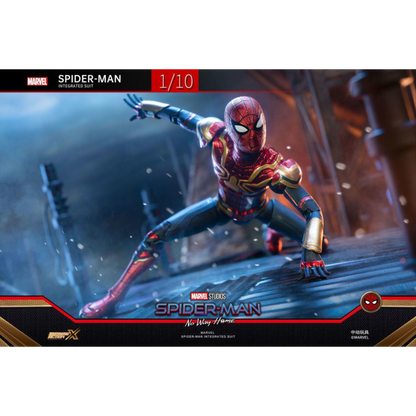 ZD Toys Spiderman Iron Integrated Suit 1/10 Scale Action Figure from Spiderman No Way Home action figure posing.