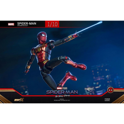ZD Toys Spiderman Iron Integrated Suit 1/10 Scale Action Figure from Spiderman No Way Home action figure posing.
