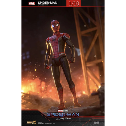 ZD Toys Spiderman Upgraded Suit 1/10 Scale Action Figure from Spiderman No Way Home action figure posing.