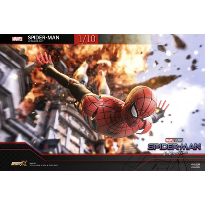 ZD Toys Spiderman Upgraded Suit 1/10 Scale Action Figure from Spiderman No Way Home action figure posing.
