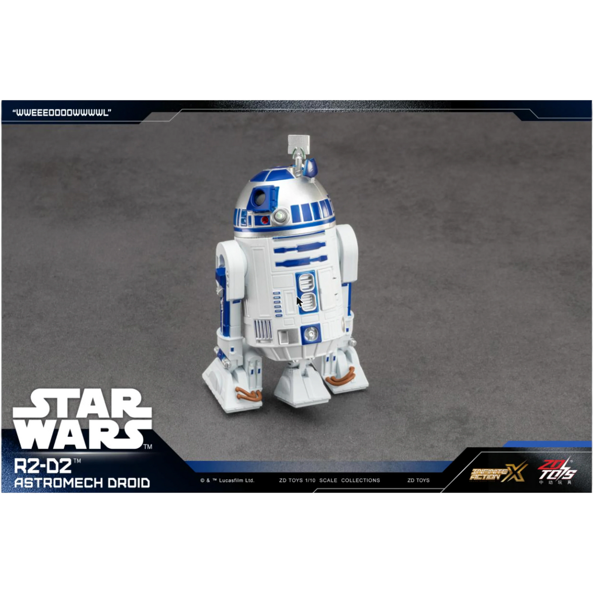 ZD Toys R2-D2 action figure with periscope up.