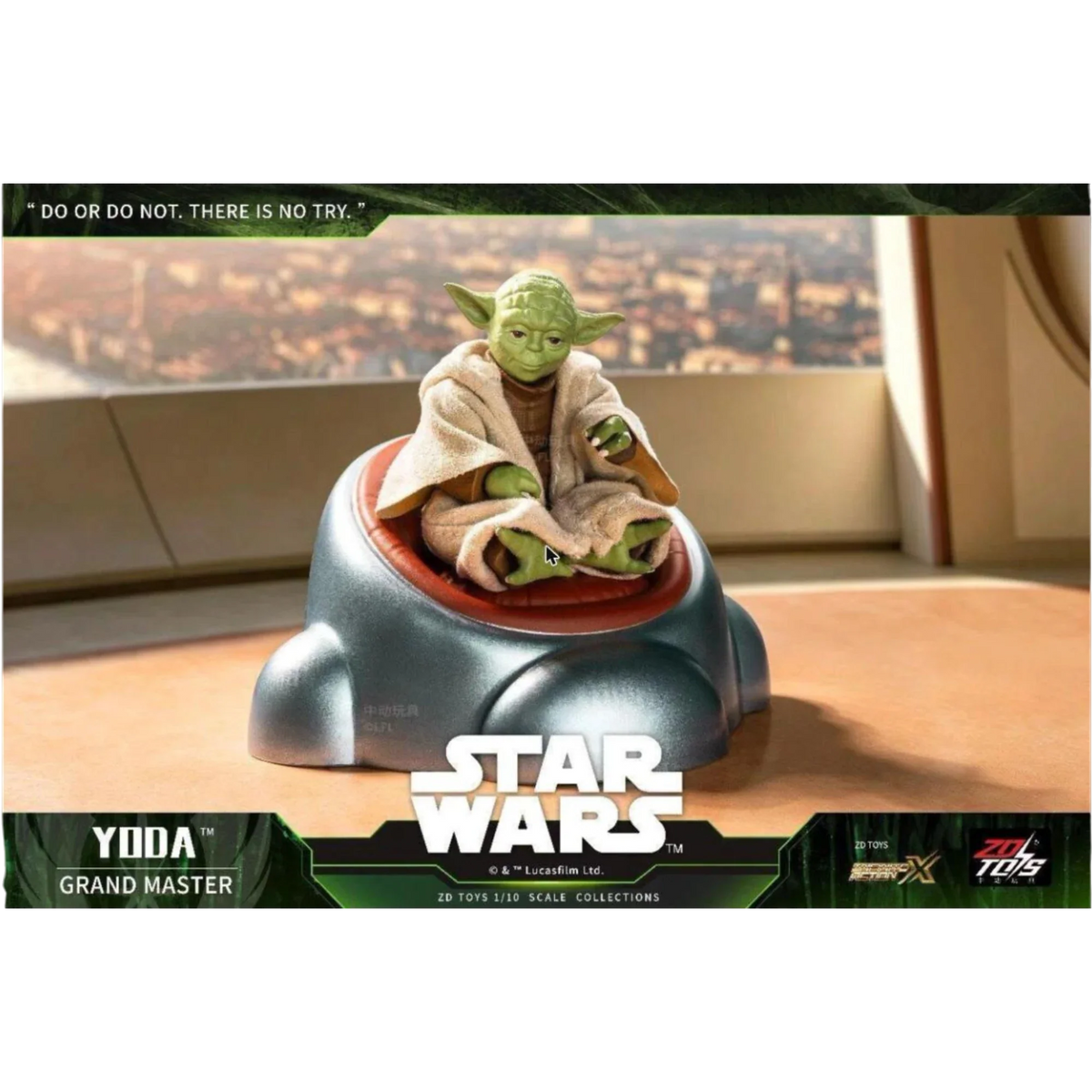 ZD Toys Yoda action figure in his hover chair.