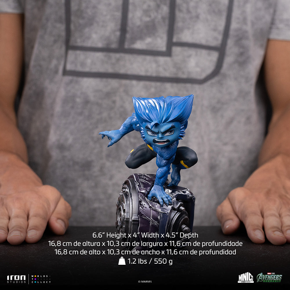 Iron Studios Beast Avengers: Doomsday MiniCo statue - scale size comparison with ruler