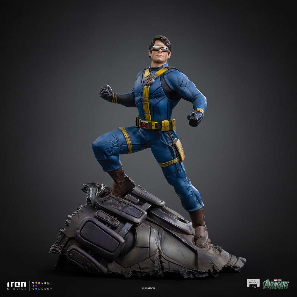 Iron Studios Cyclops Avengers: Doomsday BDS 1/10 statue - unpainted prototype detail view 2