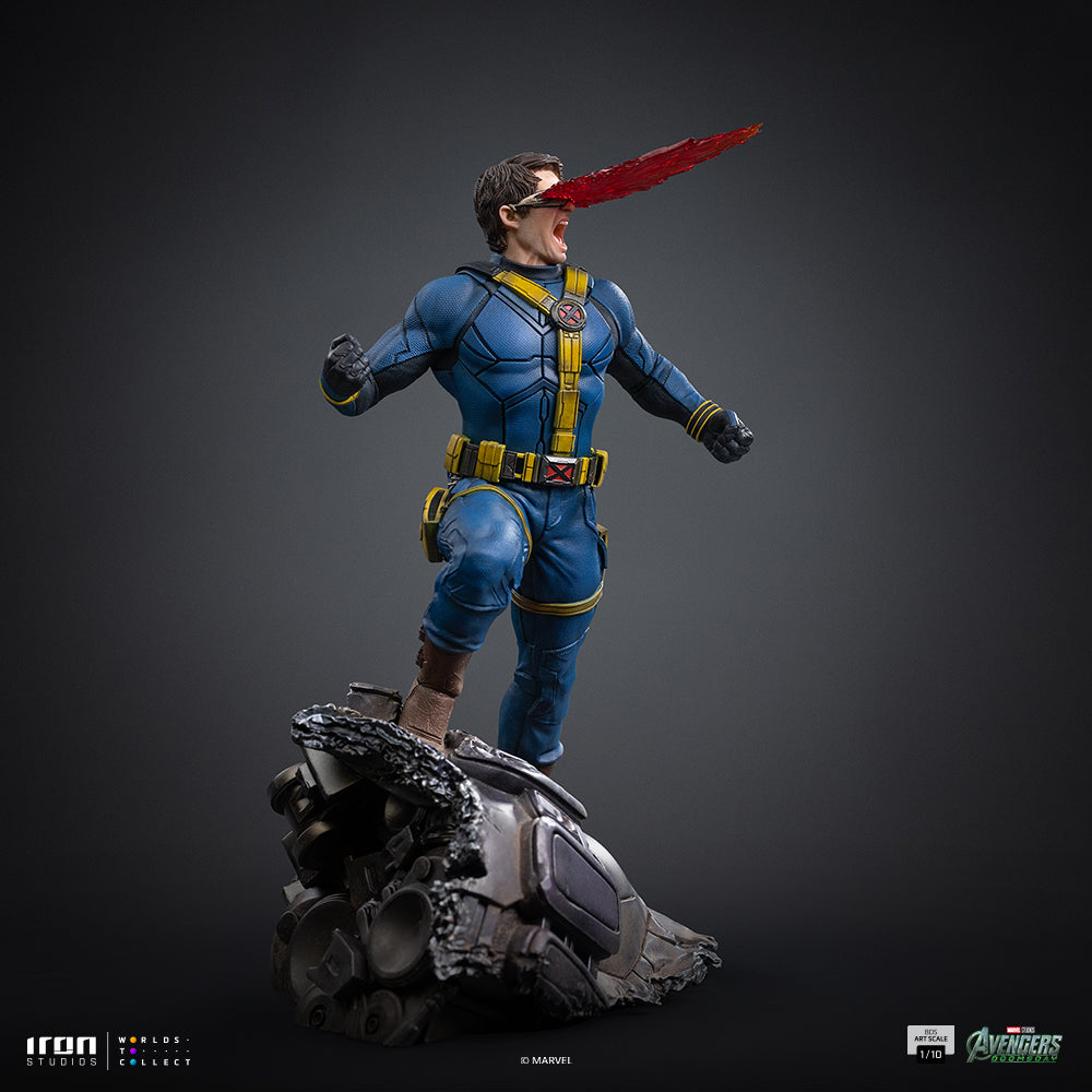 Iron Studios Cyclops Avengers: Doomsday BDS 1/10 statue - unpainted prototype detail view, alternate power-effect part 3