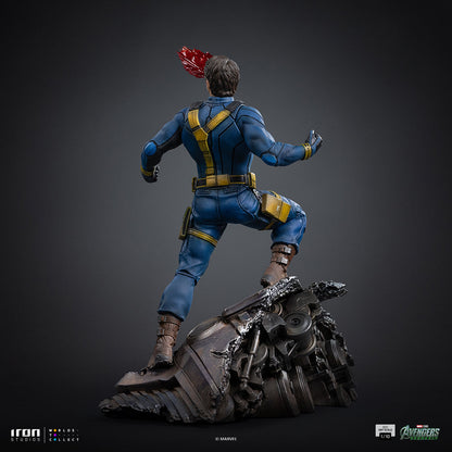 Iron Studios Cyclops Avengers: Doomsday BDS 1/10 statue - unpainted prototype detail view, alternate power-effect part 5