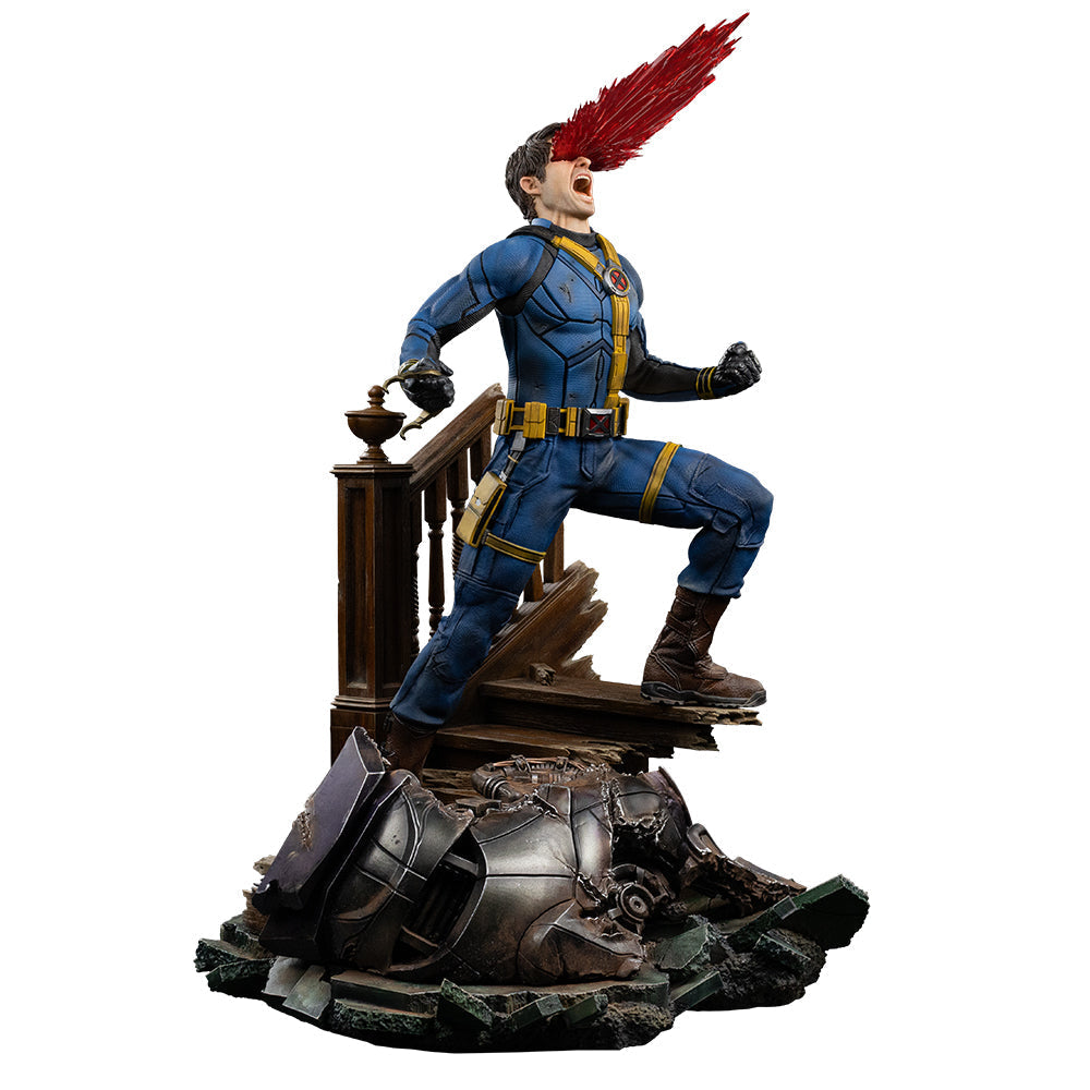 Iron Studios Cyclops Legacy Replica 1/4 Statue, Deluxe Ver statue - front view on white background