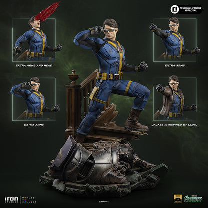 Iron Studios Cyclops Legacy Replica 1/4 Statue, Deluxe Ver statue - unpainted prototype detail view, included extra parts 1